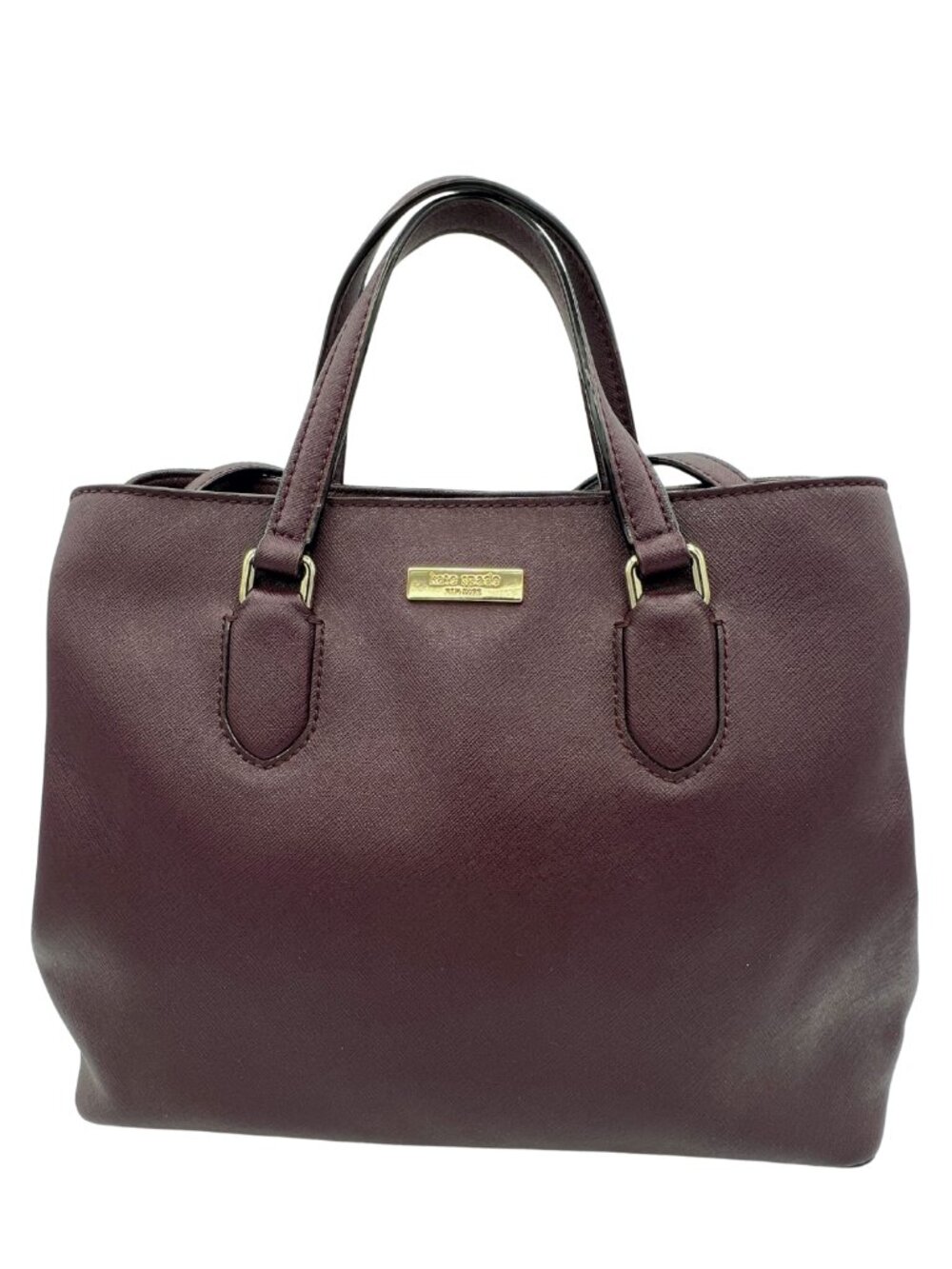 Kate Spade Laurel Way Evangelie Satchel Burgundy Saffiano Leather - Picture 6 of 14